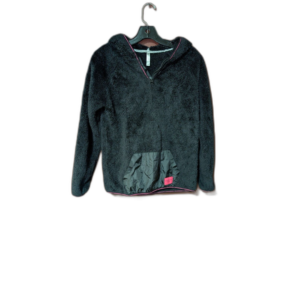 Calvin Klein Performance Girls L 14-16 Black Sherpa Fleece Pullover Hoodie